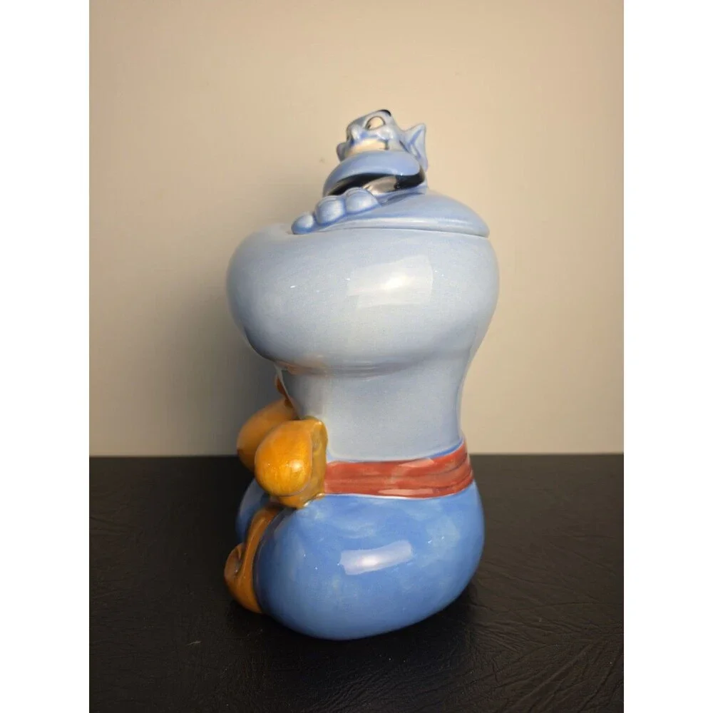 Treasure Craft Disney Aladdin Genie Ceramic Cookie Jar Collectible Kitchen Y2K